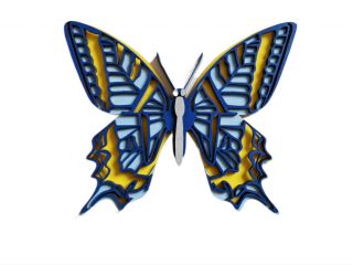3D Mandala - motýl - 4 vrstvy - 3M34