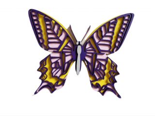 3D Mandla - motýl - 4 vrstvy - 3M35