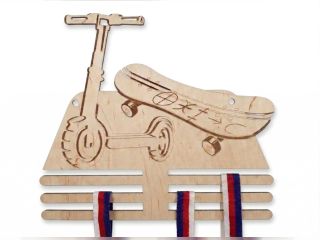 Věšák na medaile-skate, koloběžka - SP14