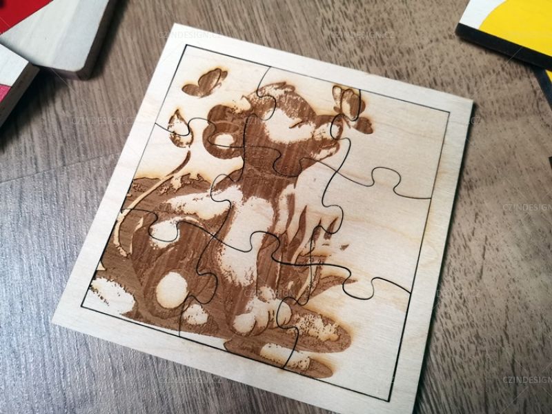 Dřevěné puzzle - lvíček -  DID11