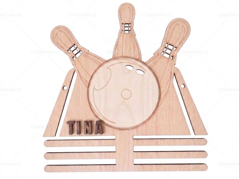 Medailovník - kuželky 265 x 255 mm - SP2