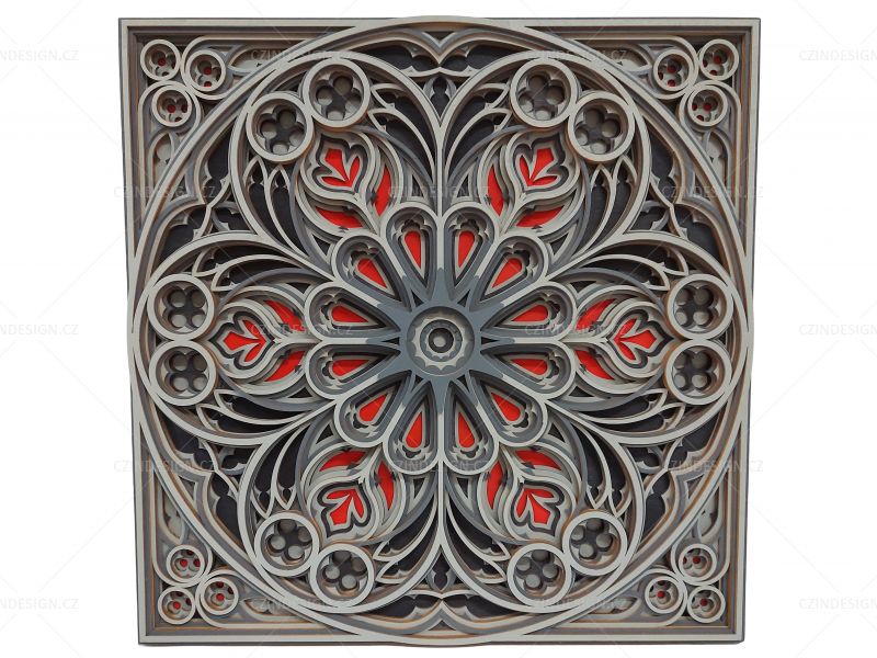 3D mandala Růženka - 400 mm - 3M26