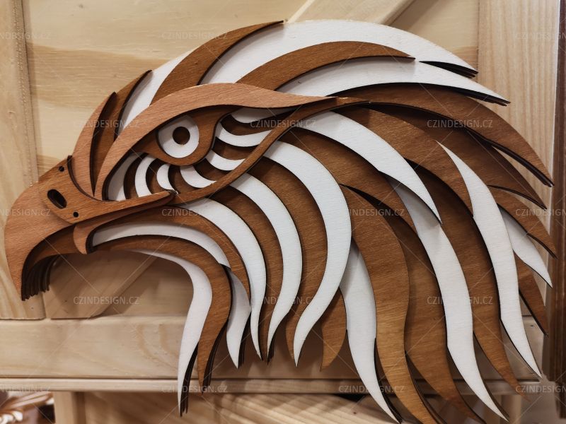 3D mandala -  hlava orla, 8 vrstvá - 3M09
