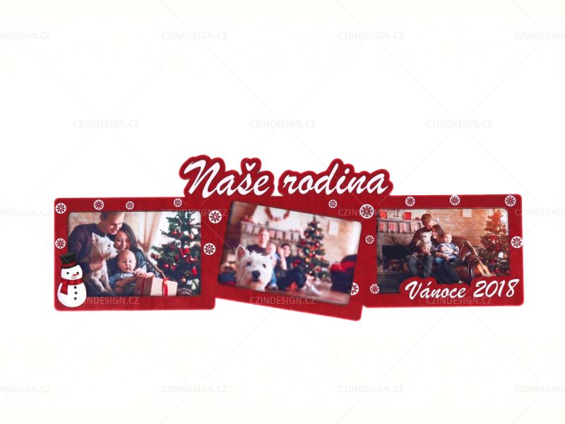 Vánoční fotorámečky pro více fotografií