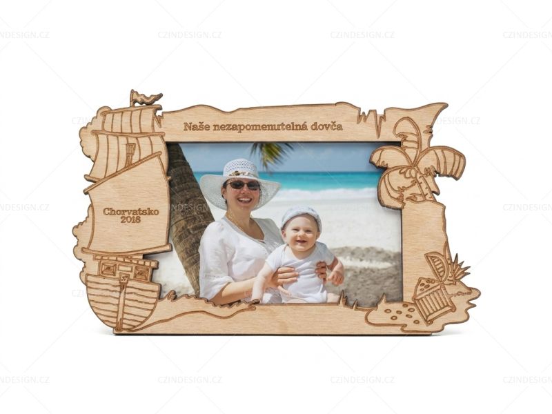 Dětský rámeček na fotku -  s pokladem